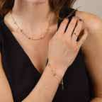 Fancy box chain bracelet - 18k Gold filled