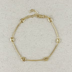 Fancy box chain bracelet - 18k Gold filled