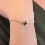 Calle bracelet - Silver and black