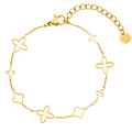 Fancy clover bracelet - 18K Gold plated
