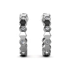 Sparkling hoops earrings - Silver and crystal