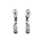 Sparkling hoops earrings - Silver and crystal