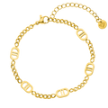 Five prestige bracelet - 18K gold-plated
