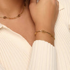 Five prestige bracelet - 18K gold-plated