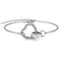 Locked heart bracelet - Silver and crystal