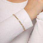 Paperclip bracelet - 18K gold-plated