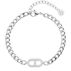 Prestige 2 bracelet - 18K gold-plated - Silver