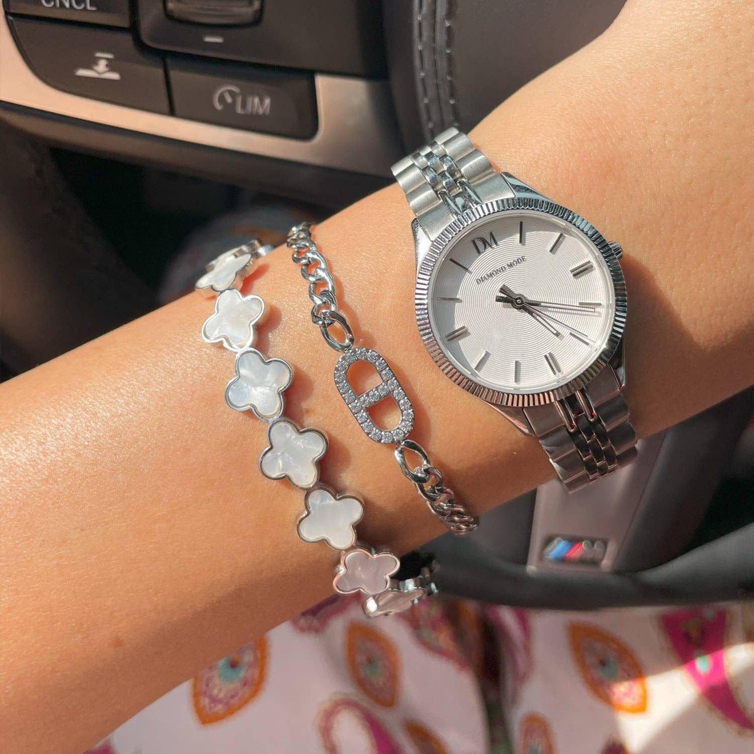 Prestige 2 bracelet - 18K gold-plated - Silver