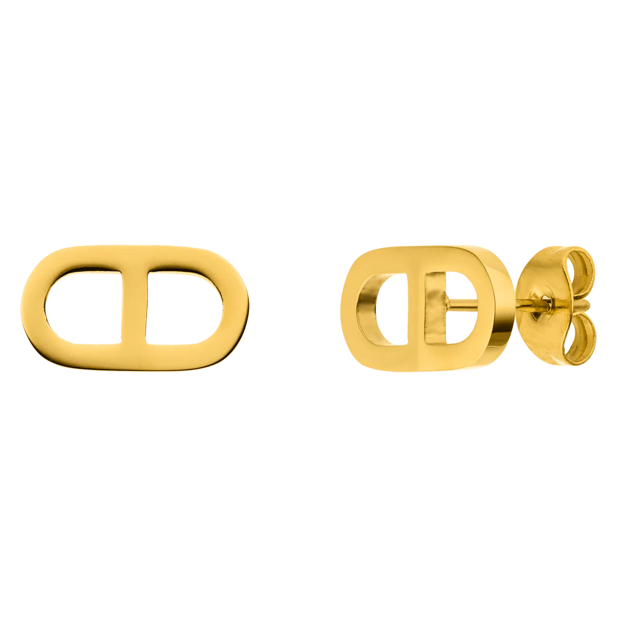 Prestige stud earrings - 18K gold-plated - Gold