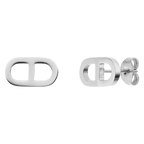 Prestige stud earrings - 18K gold-plated - Silver