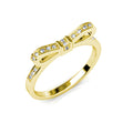 Ribbon ring - Gold and crystal - Size 54
