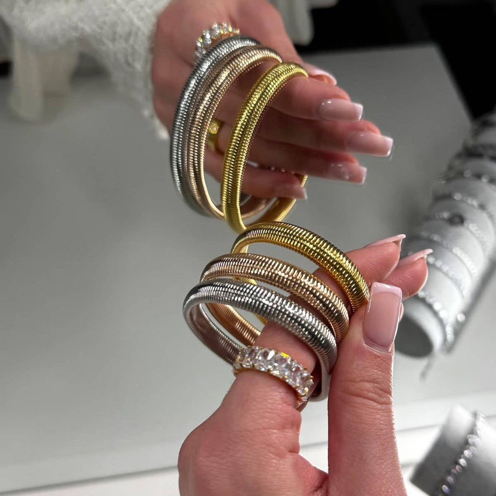 Sabrina bracelet - 18K gold-plated - Silver