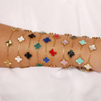 Shine clover bracelet - 18K gold plated - Silver