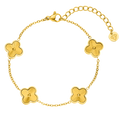 Shine clover bracelet - 18K gold plated - Gold