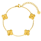 Shine clover bracelet - 18K gold plated - Gold