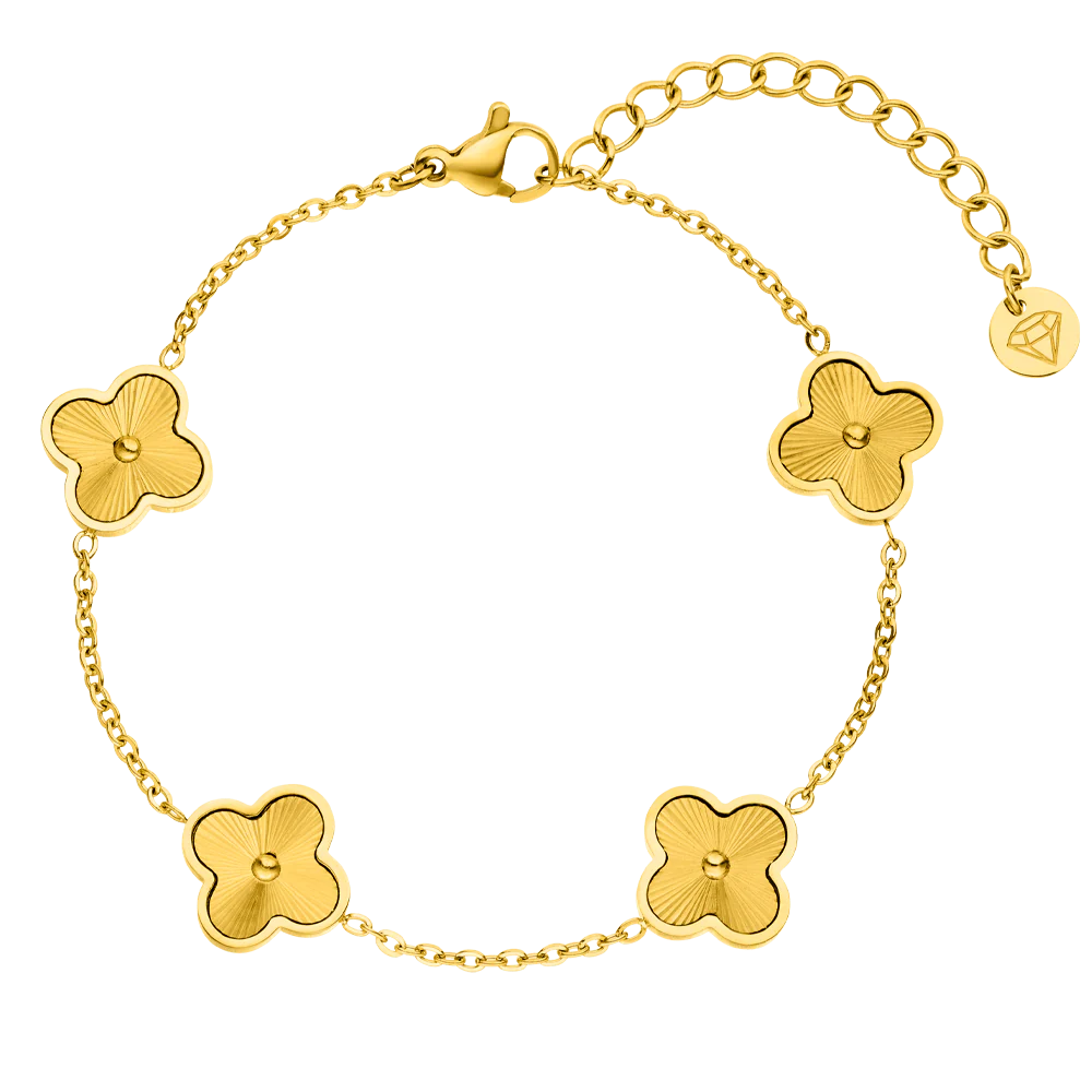 Shine clover bracelet - 18K gold plated - Gold